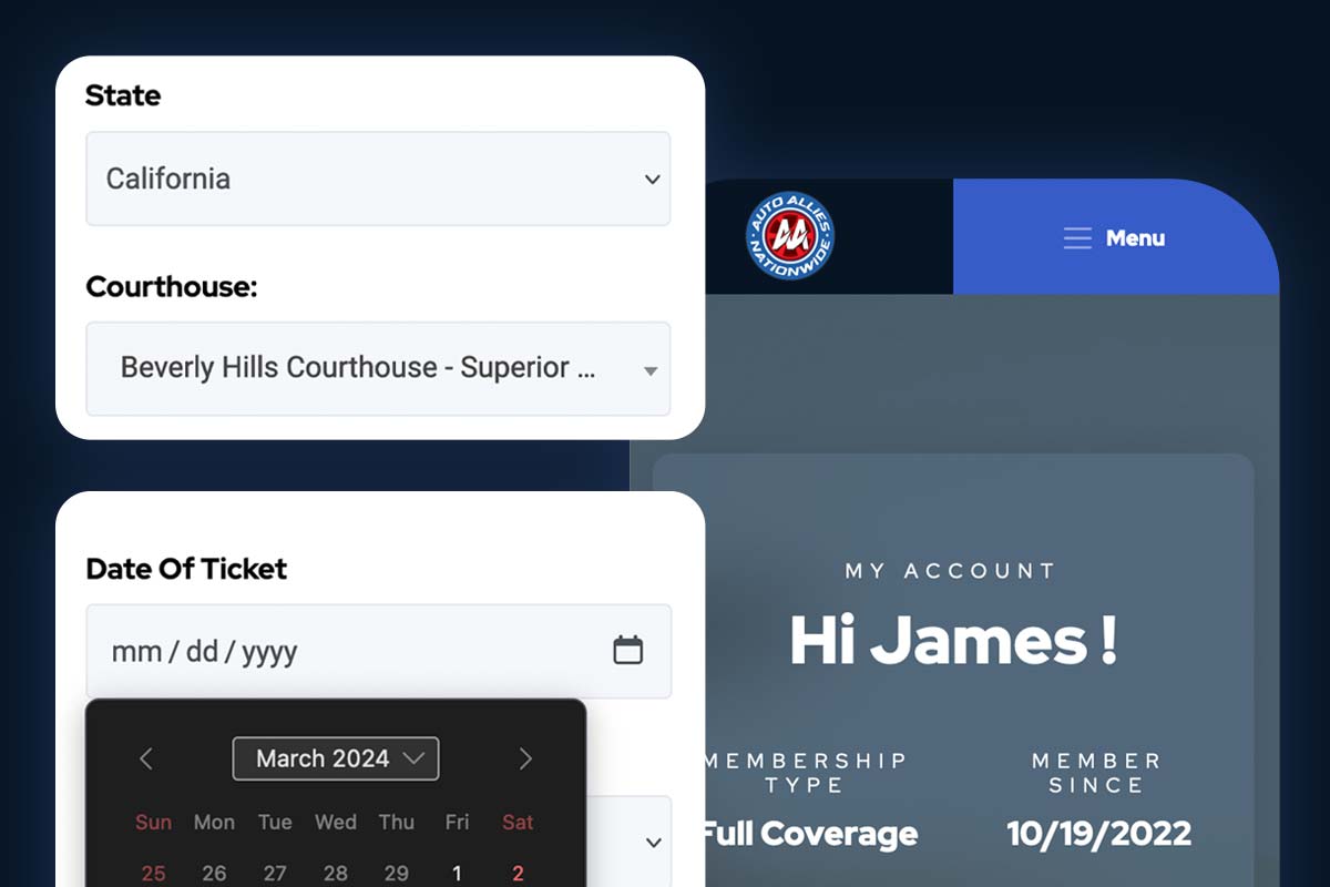 Mobile app interface
